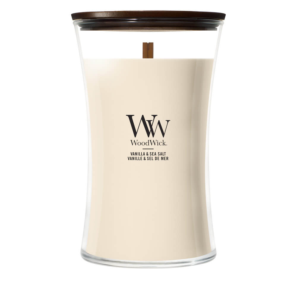 Woodwick Vanilla and Sea Salt Large Jar Candle