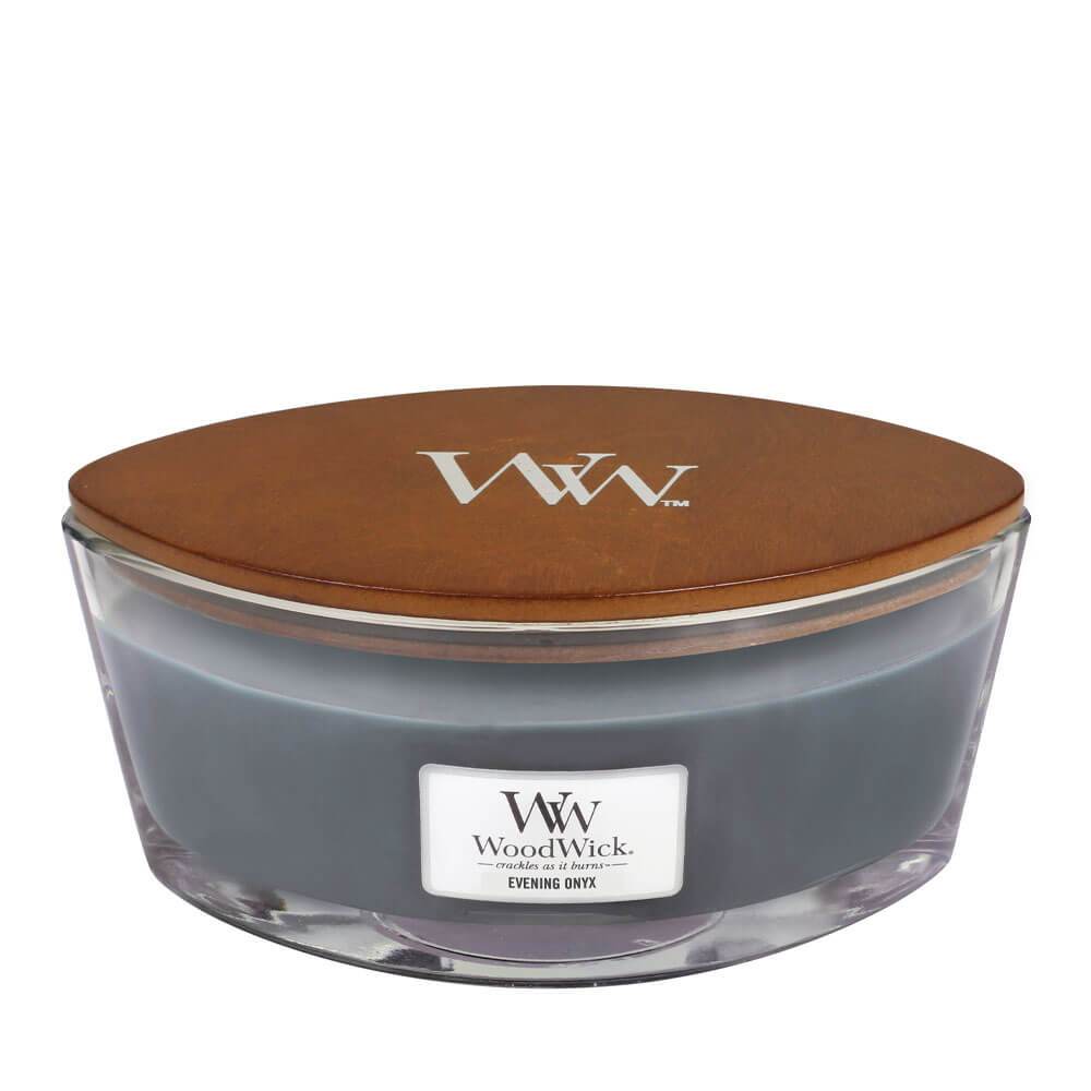 Woodwick Evening Onyx Ellipse Jar Candle Image 1