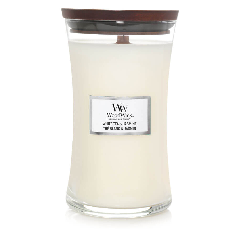 WoodWick White Tea and Jasmine Large Jar Candle