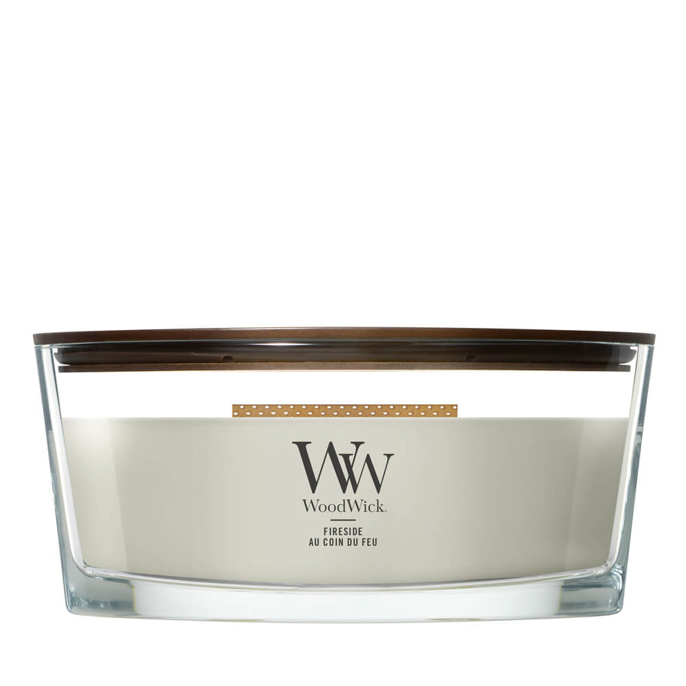 Woodwick Candela Eliptical Solar Ylang – Profumo Solare Allo Ylang Ylang, Cera Profumata Con Stoppino In Legno Che Scricchiola