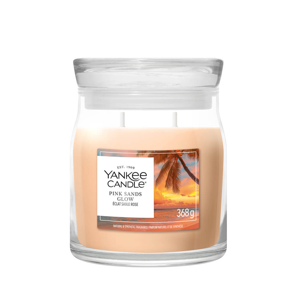 Yankee Candle Pink Sands Glow Signature Medium Jar Candle