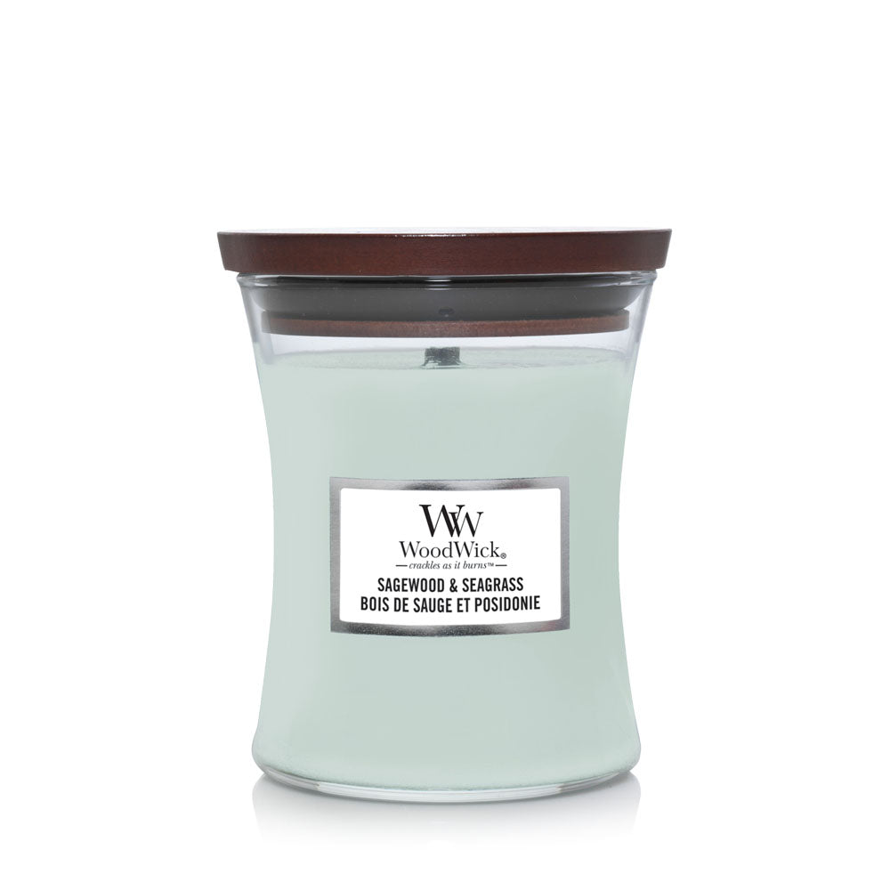 Sagewood & Seagrass WoodWick® Large Hourglass Candle - Large