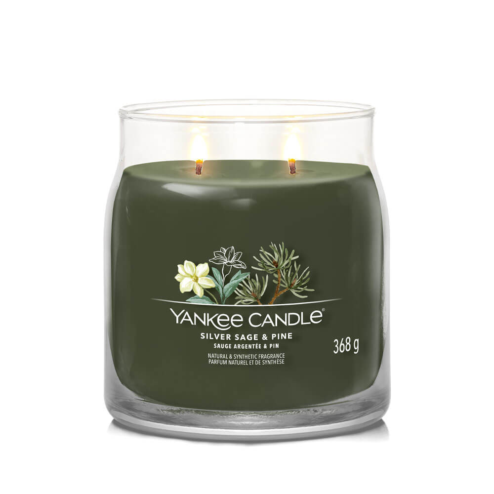 Yankee Candle Silver Sage and Pine Signature Medium Jar Candle - Candles  Direct