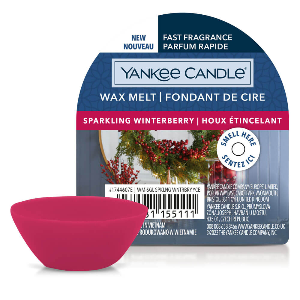 Yankee Candle Sparkling Winterberry Wax Melt - Candles Direct