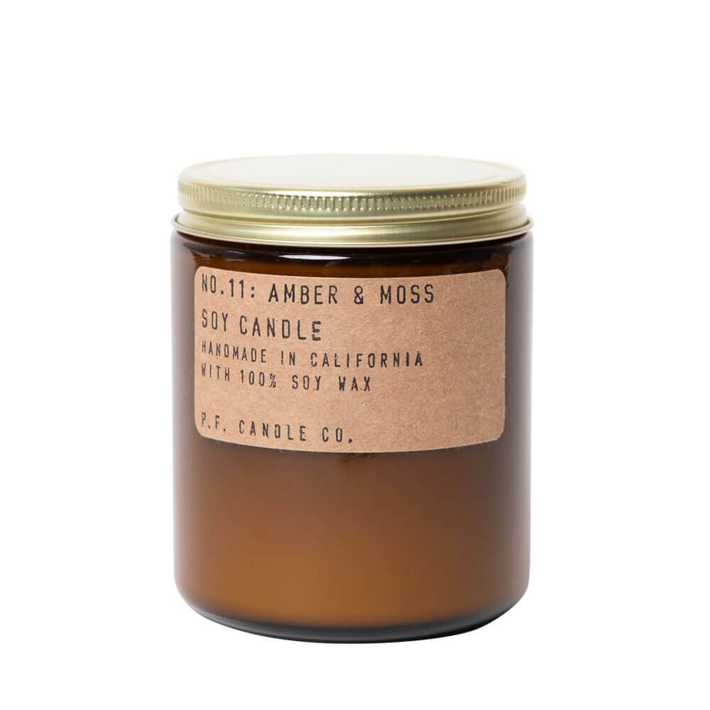 P.F. Candle Co. Amber And Moss Standard Jar Candle Image 1