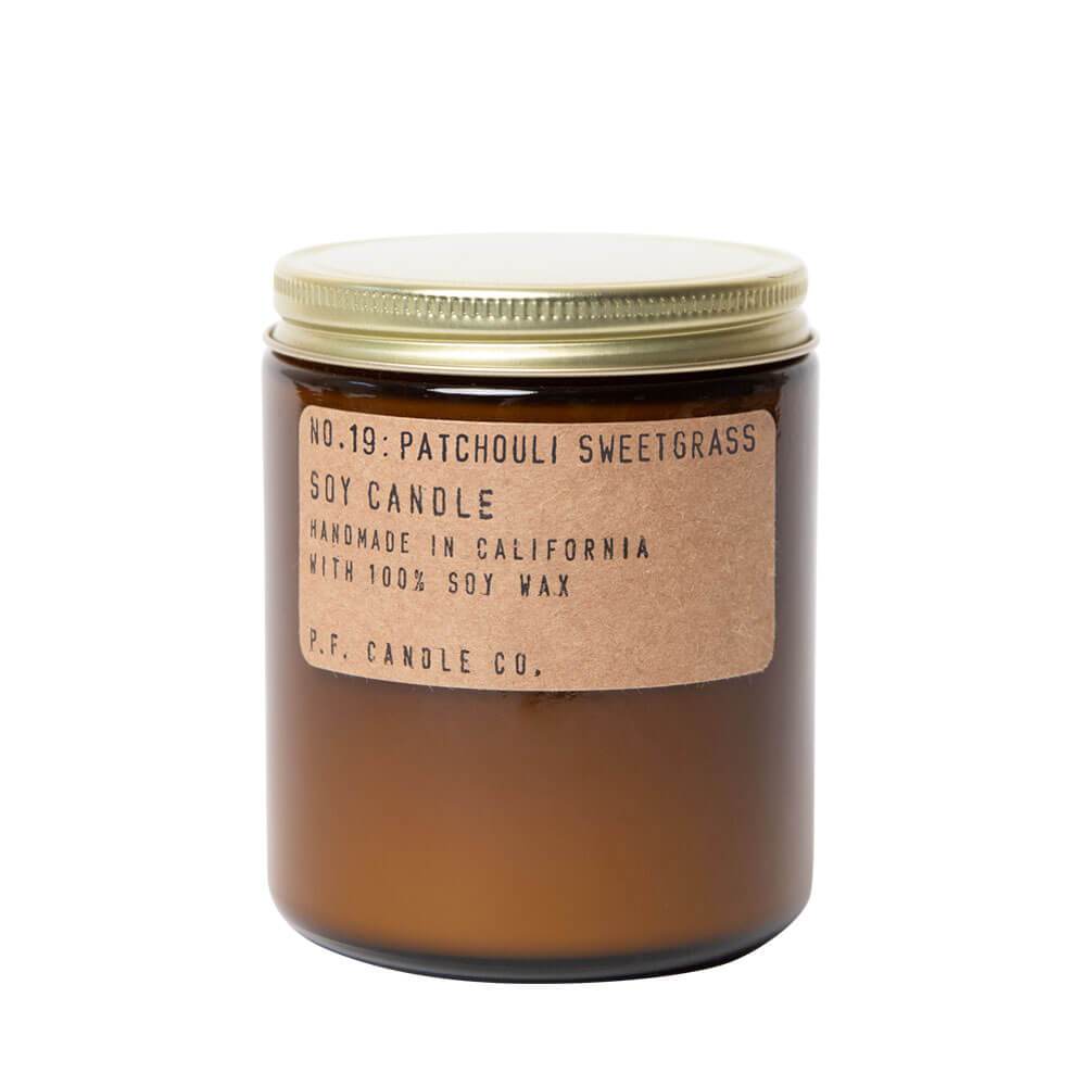 P.F. Candle Co. Patchouli Sweetgrass Standard Jar Candle Image 1