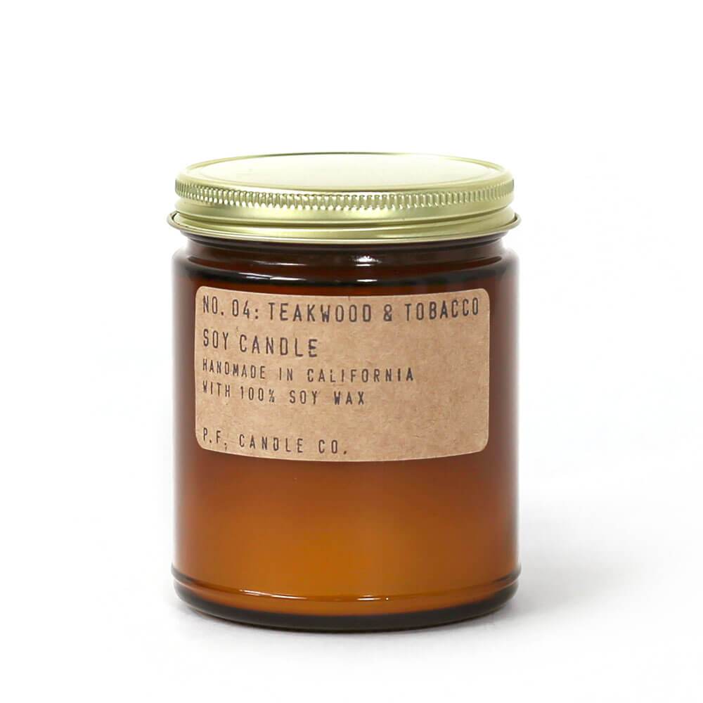 P.F. Candle Co. Teakwood And Tobacco Standard Jar Candle Image 1