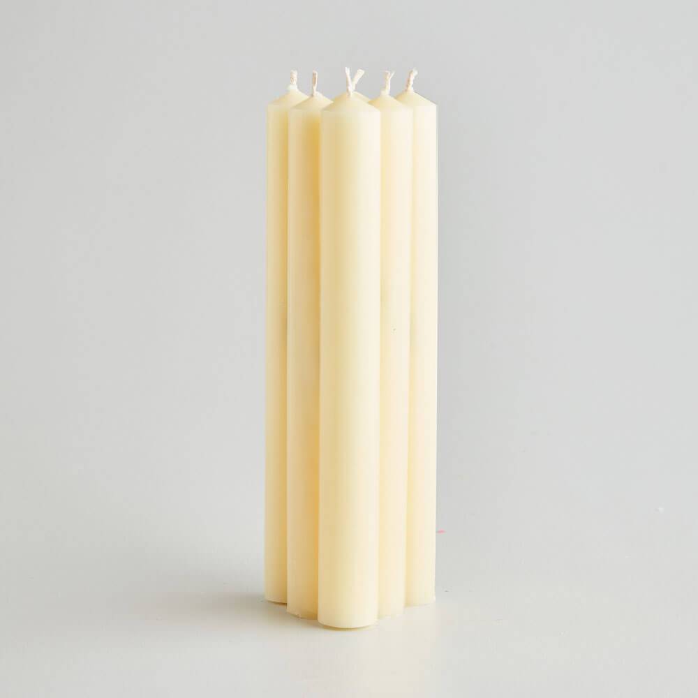 ST. Eval Ivory Dinner Candles 6 Pack Image 3