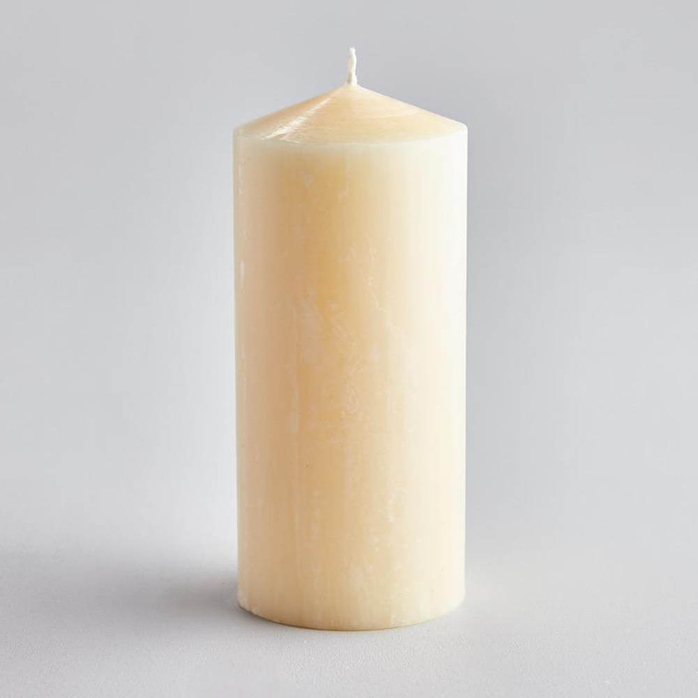 Unscented Wax Pillar Candle