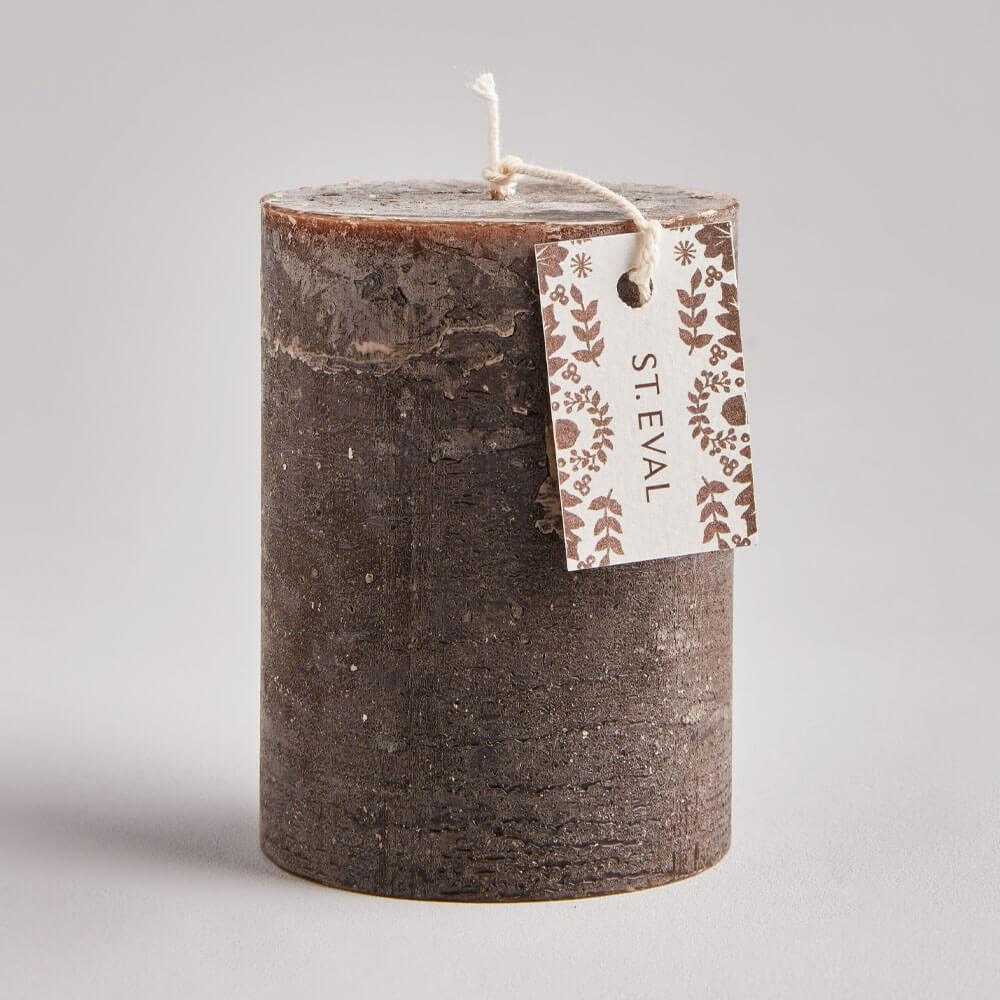 ST. Eval Oak Pillar Candle 10cm Image 2