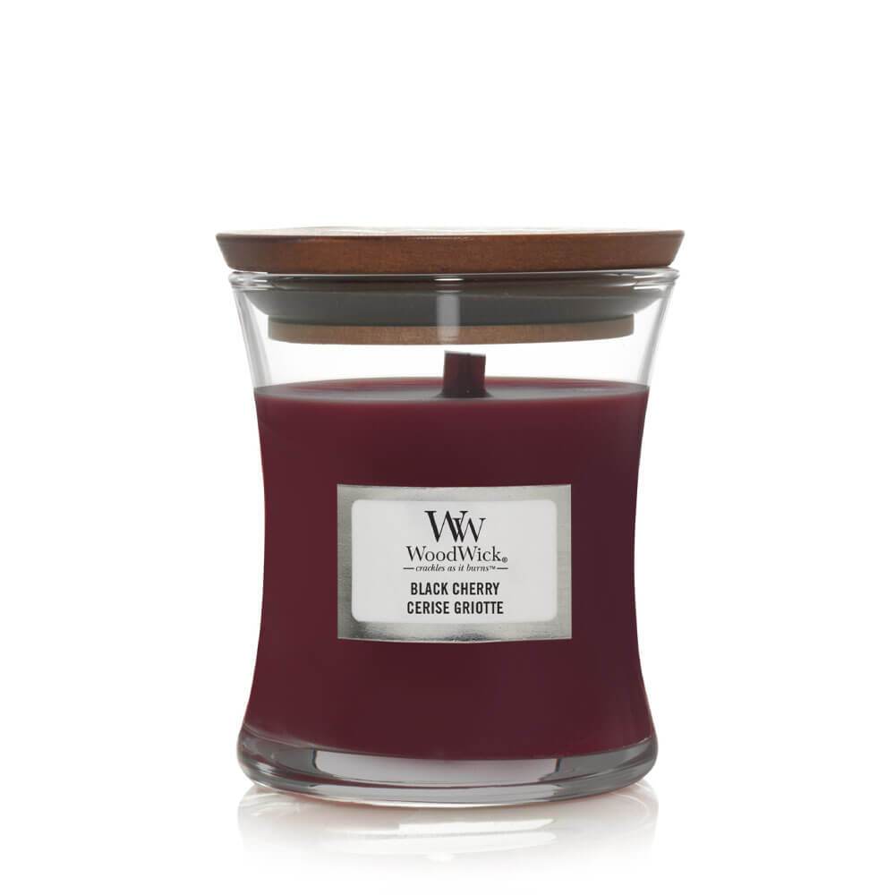 WoodWick Black Cherry Medium Jar Candle Image 1
