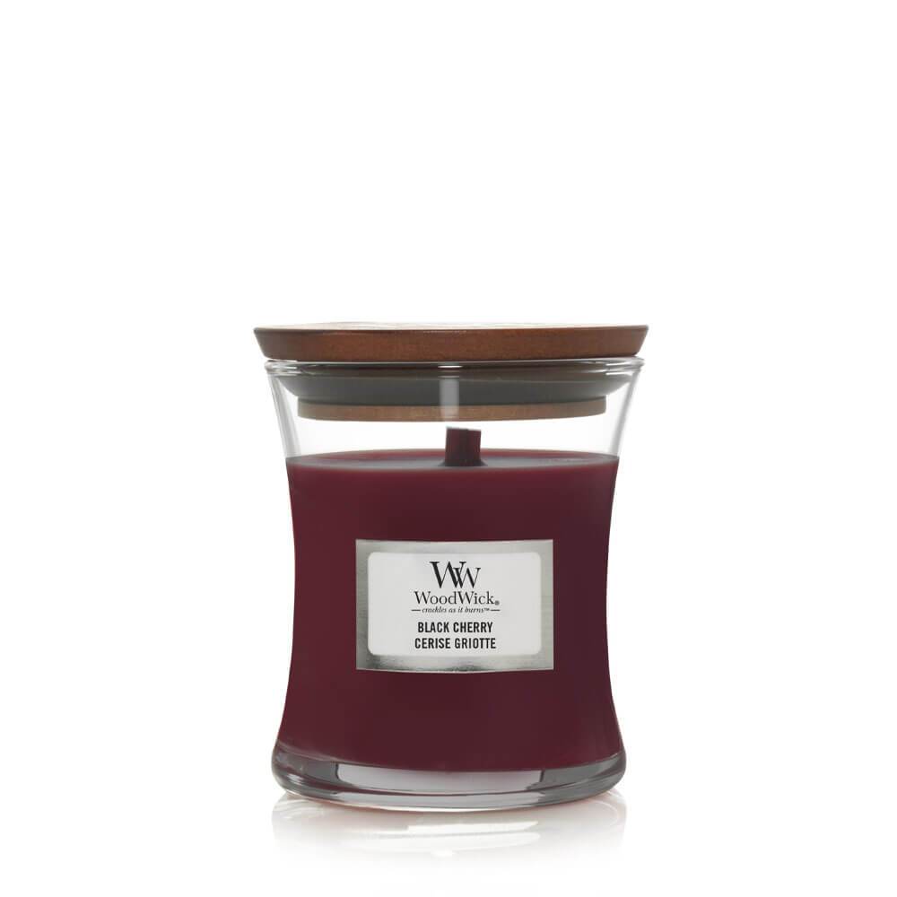 Woodwick Black Cherry Small Jar Candle Image 1