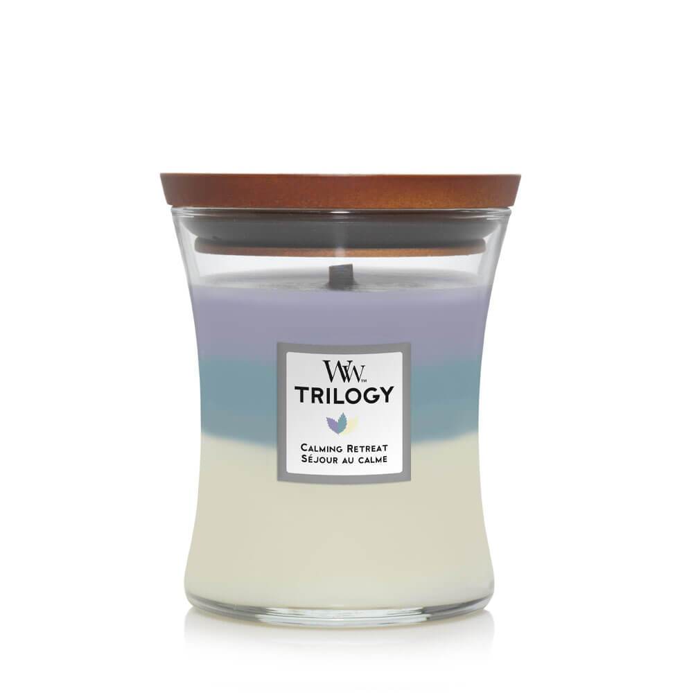 WoodWick Calming Retreat Trilogy Medium Jar Candle Image 1