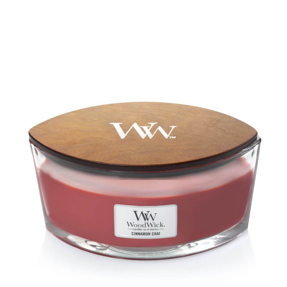 WoodWick Cinnamon Chai Ellipse Jar Candle Image 1