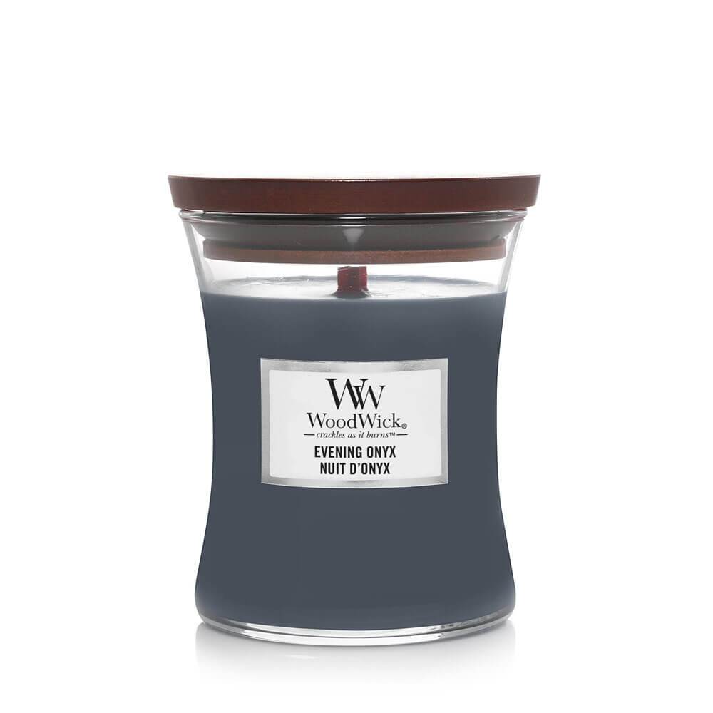 Woodwick Evening Onyx Medium Jar Candle Image 1