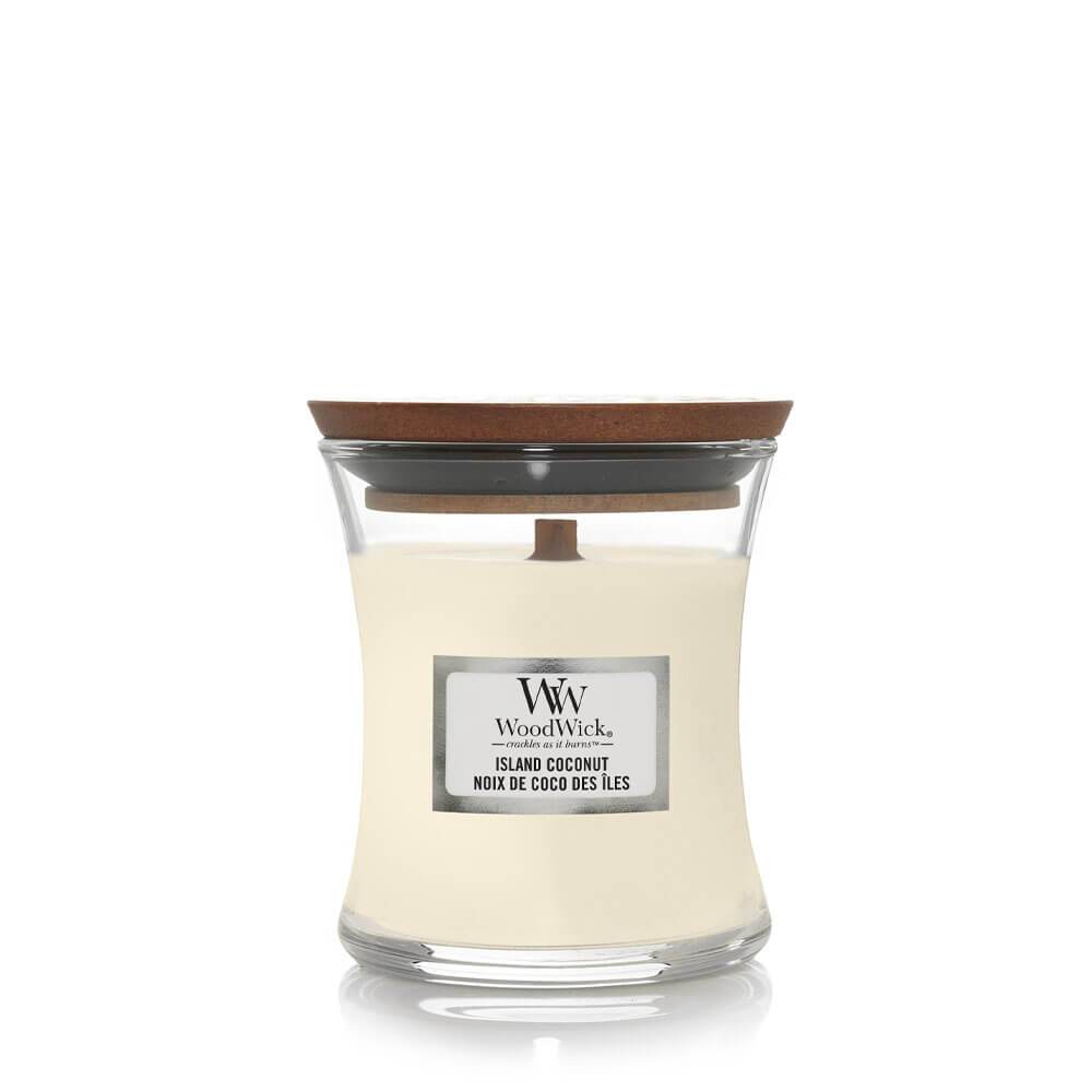 Woodwick Island Coconut Small Jar Candle Image 1
