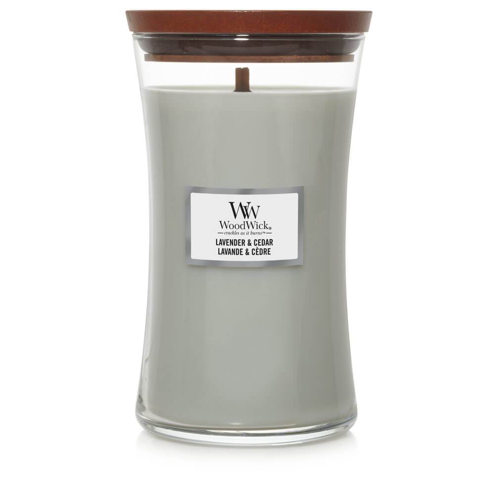 WoodWick Lavender and Cedar Large Jar Candle Image 1