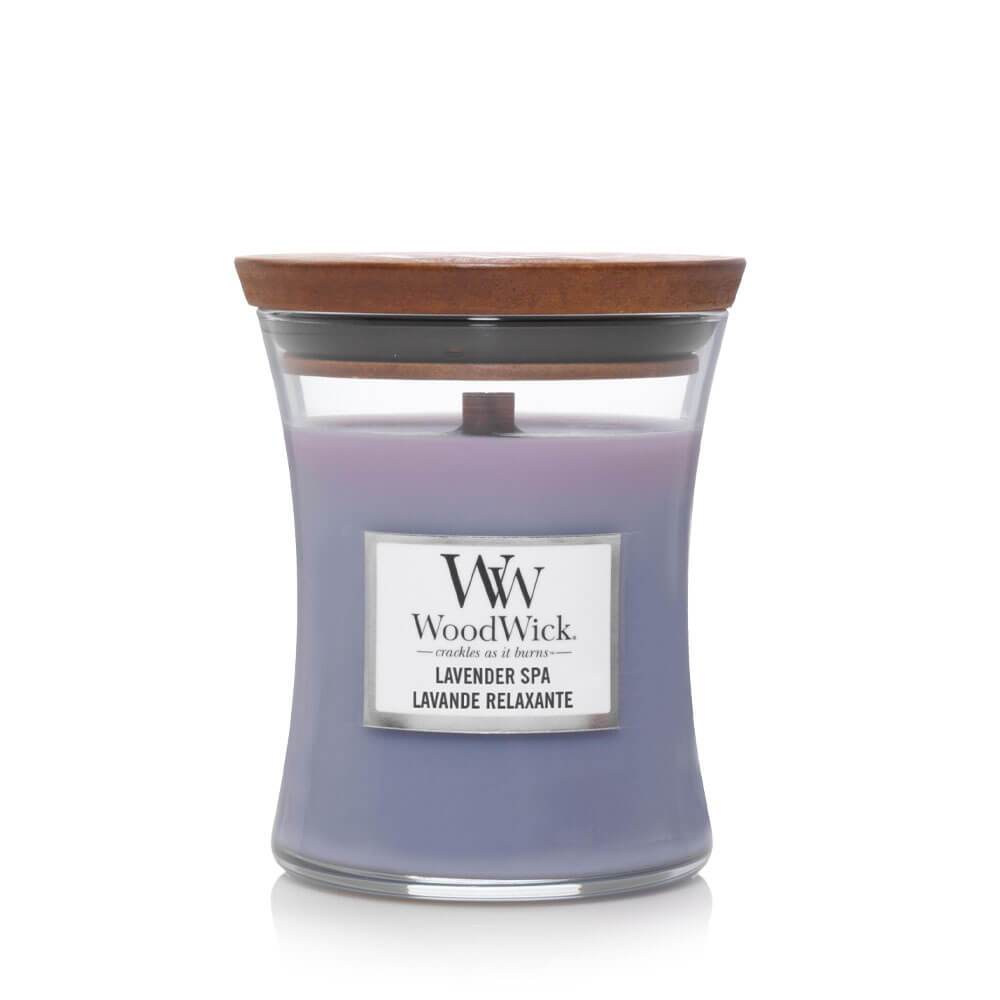 WoodWick Lavender Spa Medium Jar Candle Image 1