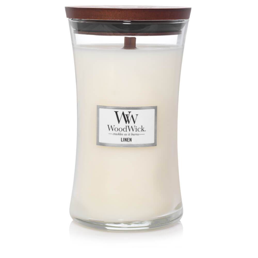WoodWick Linen Large Jar Candle Image 1