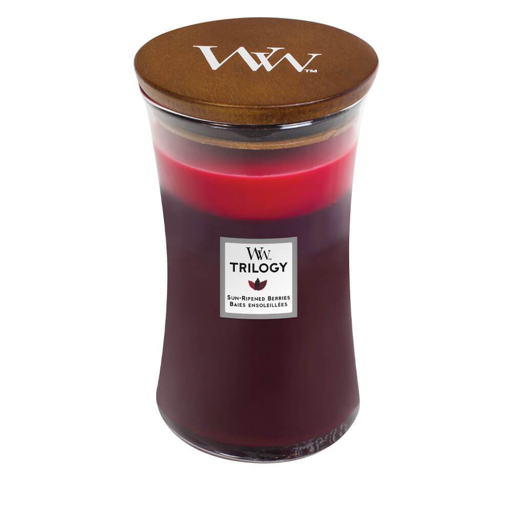 Woodwick Sun Ripened Berries Trilogy Large Jar Candle Image 1