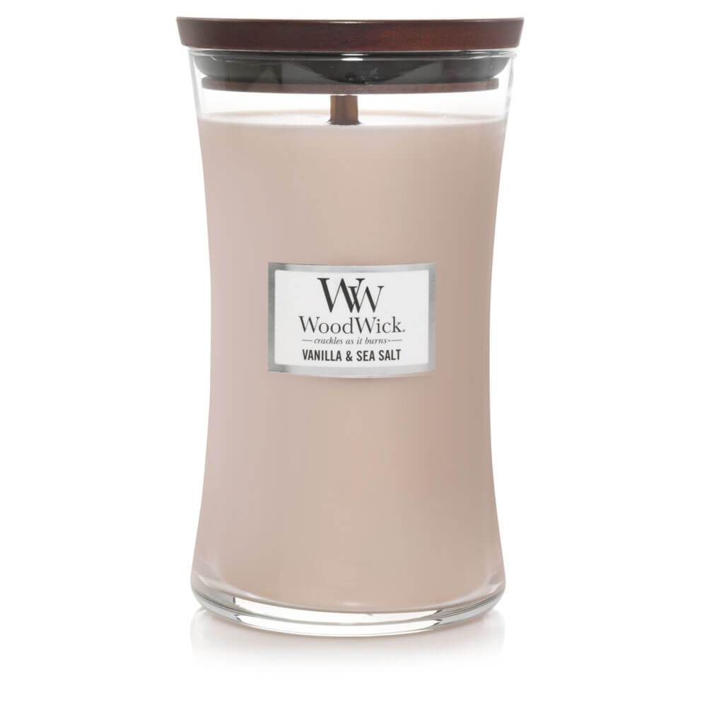 Woodwick Vanilla and Sea Salt Large Jar Candle Image 1