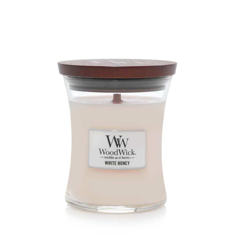 Woodwick White Honey Medium Jar Candle Image 1