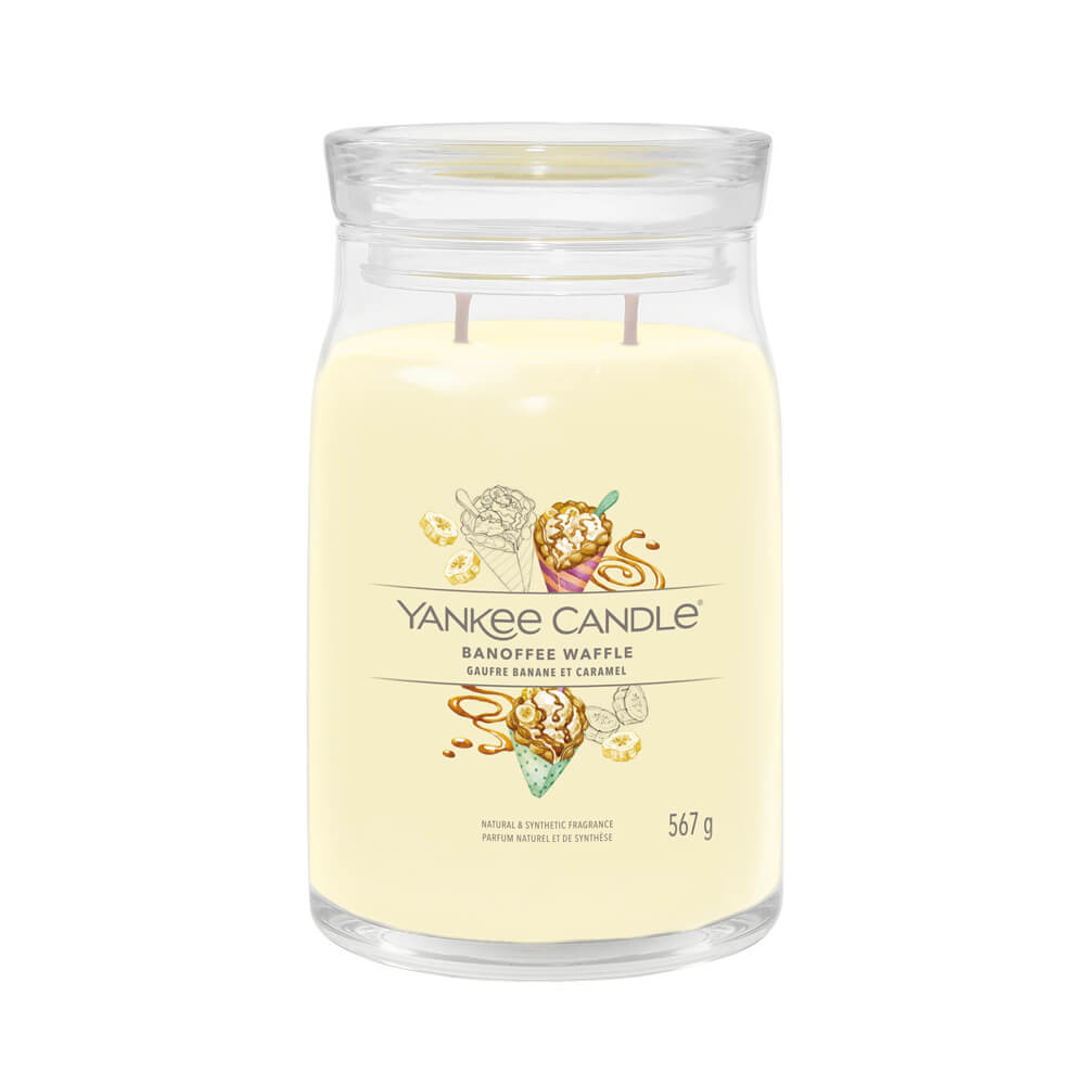 Yankee Candle Banoffee Waffle Glass Votive Candle - Candles Direct
