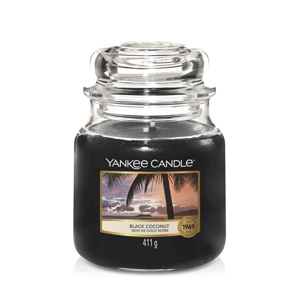 Yankee Candle Black Coconut Medium Jar Candle Image 1
