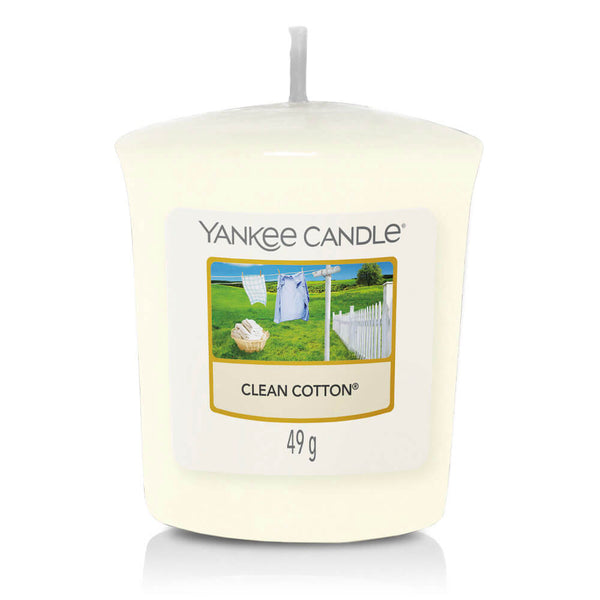 Yankee Candle Clean Cotton Votive Candle - Candles Direct