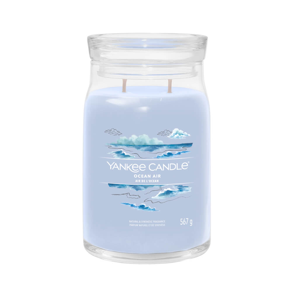 Yankee Candle Ocean Air Glass Votive Candle 3 Pack - Candles Direct