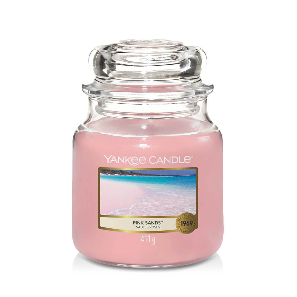 Yankee Candle Pink Sands Medium Jar Candle - Candles Direct
