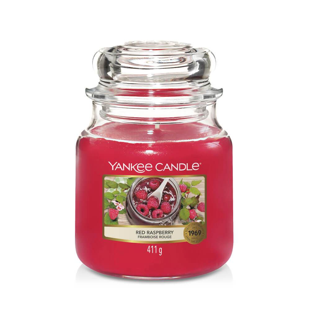 Yankee Candle Red Raspberry Medium Jar Candle Image 1