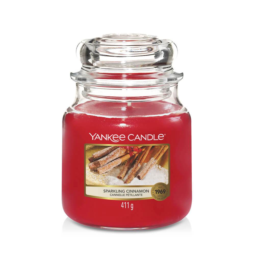 Yankee Candle Sparkling Cinnamon Medium Jar Candle Image 1