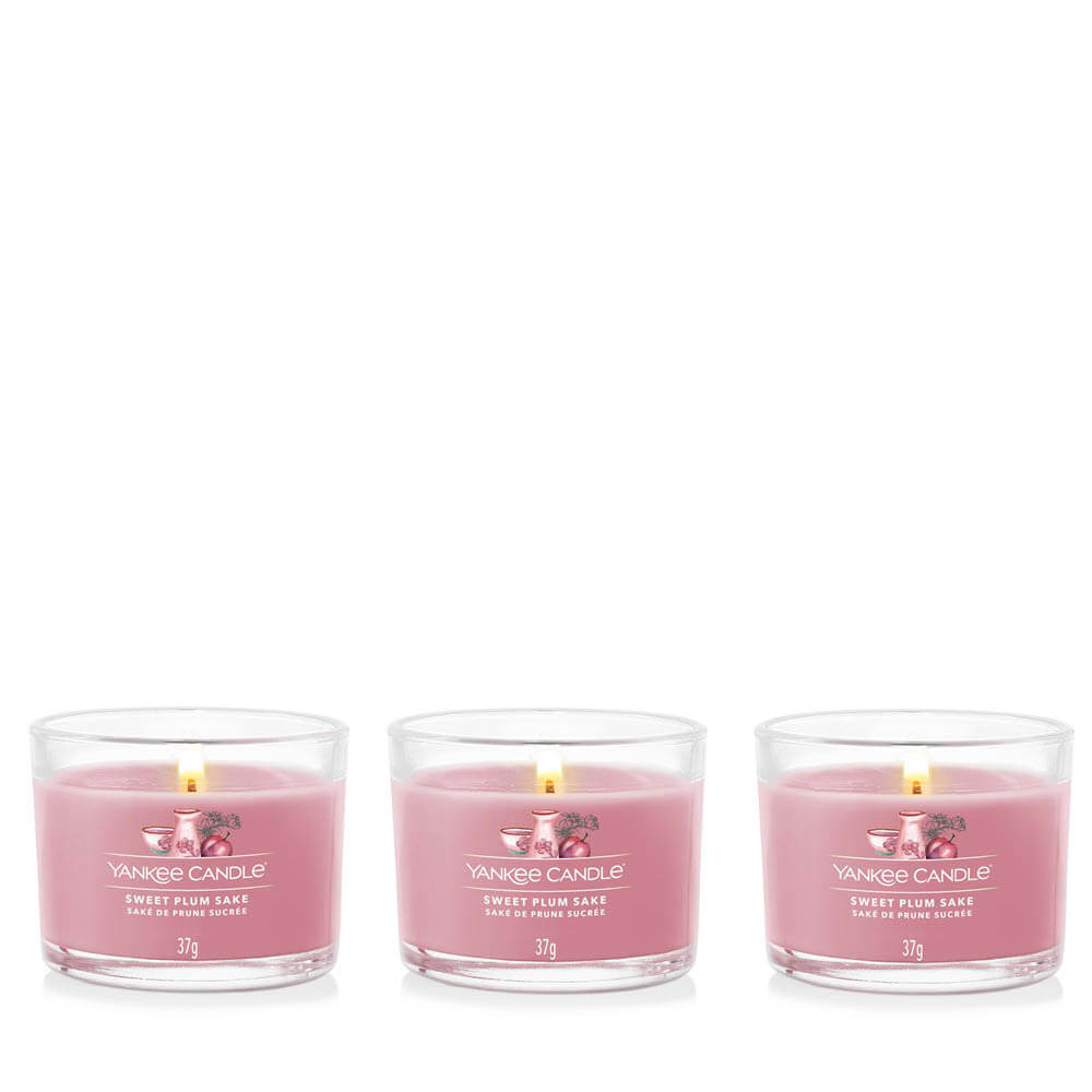 Yankee Candle Pink Sands Glass Votive Candle 3 Pack - Candles Direct