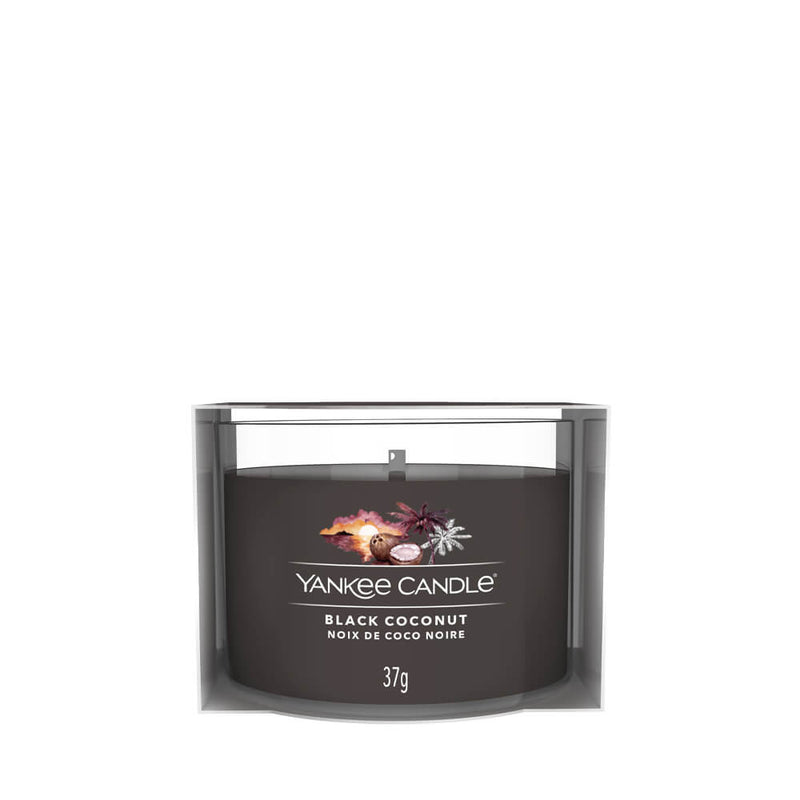 Yankee Candle Black Coconut Glass Votive Candle