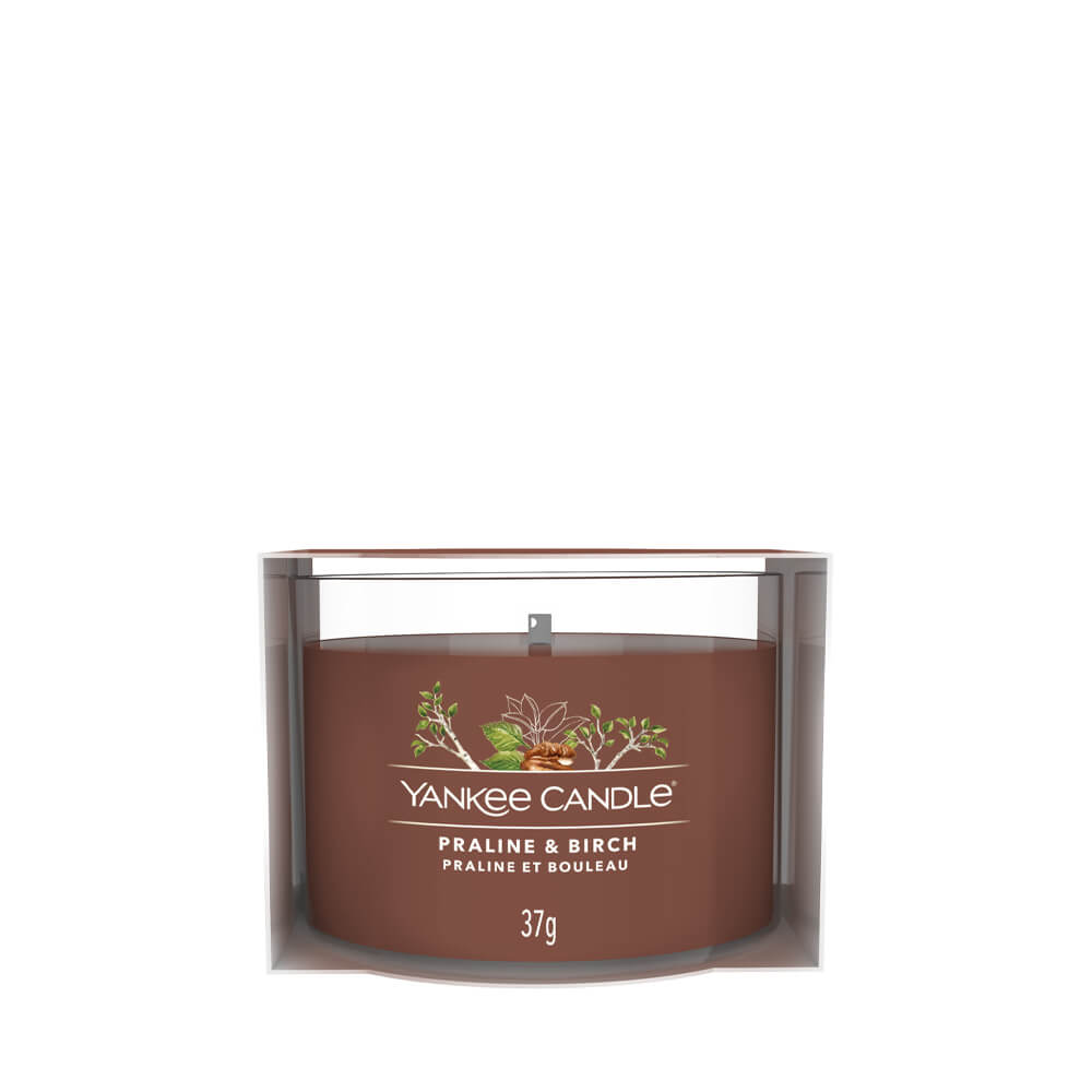 Confezione 3 Candele Votive in Vetro Praline & Birch YANKEE CANDLE Votive  37 gr